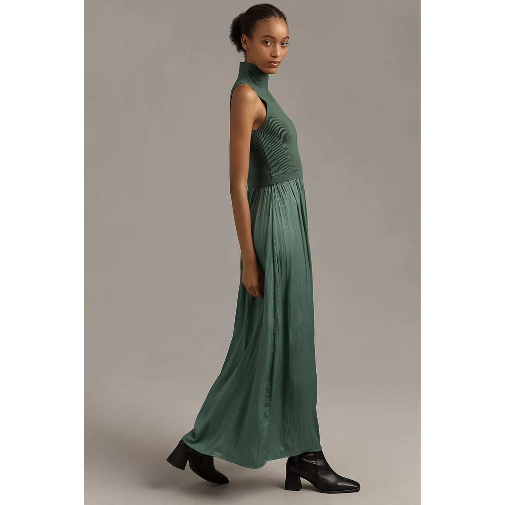 By Anthropologie - The Thea Mockable Sleeveless Midi Jumper Dress - Size Large L - Picture 4 of 13